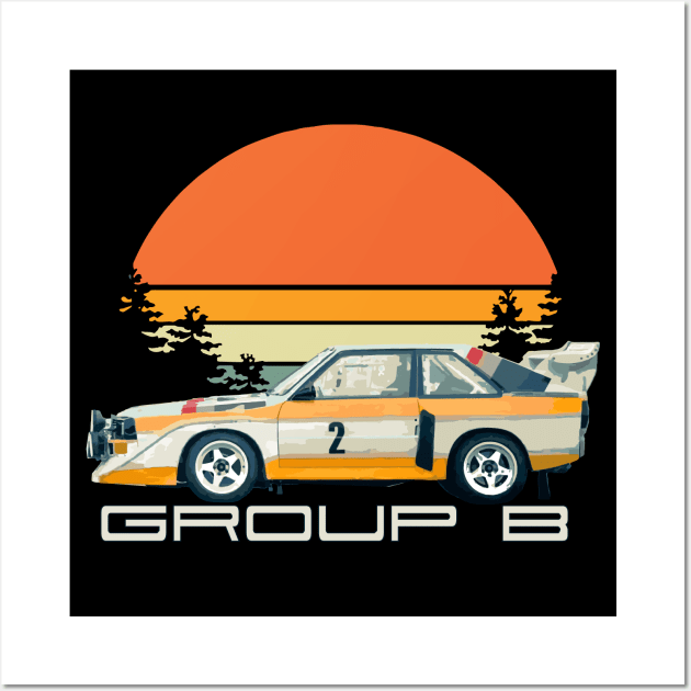 Sport S1 E2 A2 Group B Rally Car Stig Blomqvist, Mikkola and Walter Röhrl Wall Art by cowtown_cowboy